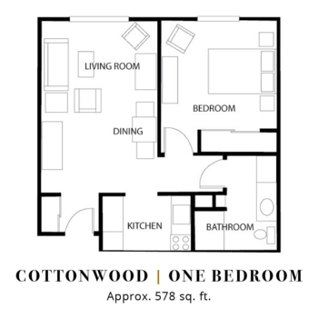 Floorplan of Parkwood Village, Assisted Living, Pratt, KS 3