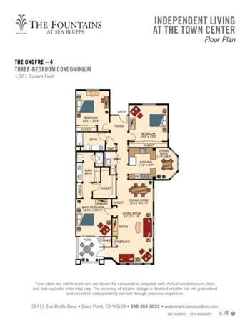 Floorplan of The Fountains at Sea Bluffs, Assisted Living, Dana Point, CA 11