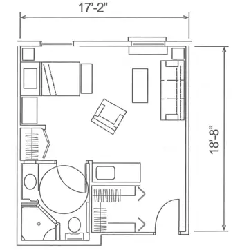 Floorplan of The Gables at Cobb Village, Assisted Living, Royston, GA 2