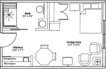 Floorplan of The Wyngate at Weirton Senior Living Community, Assisted Living, Weirton, WV 1