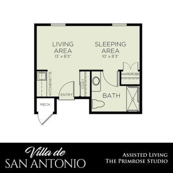 Floorplan of Villa de San Antonio, Assisted Living, San Antonio, TX 3
