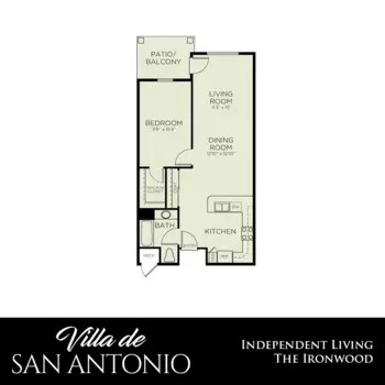Floorplan of Villa de San Antonio, Assisted Living, San Antonio, TX 7