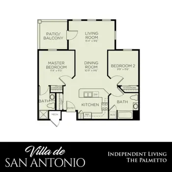 Floorplan of Villa de San Antonio, Assisted Living, San Antonio, TX 8