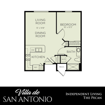 Floorplan of Villa de San Antonio, Assisted Living, San Antonio, TX 9