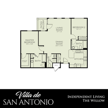 Floorplan of Villa de San Antonio, Assisted Living, San Antonio, TX 12