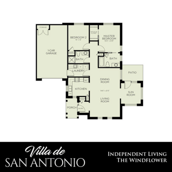 Floorplan of Villa de San Antonio, Assisted Living, San Antonio, TX 13