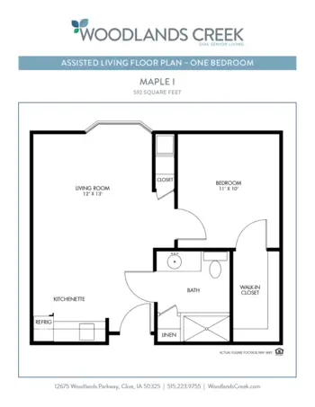 Floorplan of Woodlands Creek Retirement Community, Assisted Living, Memory Care, Clive, IA 2