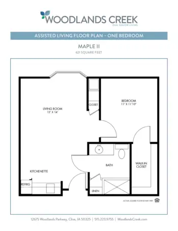Floorplan of Woodlands Creek Retirement Community, Assisted Living, Memory Care, Clive, IA 5