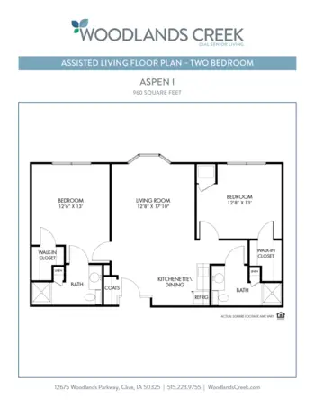 Floorplan of Woodlands Creek Retirement Community, Assisted Living, Memory Care, Clive, IA 14