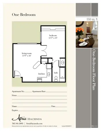 Floorplan of Atria Hacienda, Assisted Living, Palm Desert, CA 3