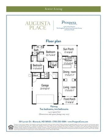 Floorplan of Augusta Place, Assisted Living, Bismarck, ND 1