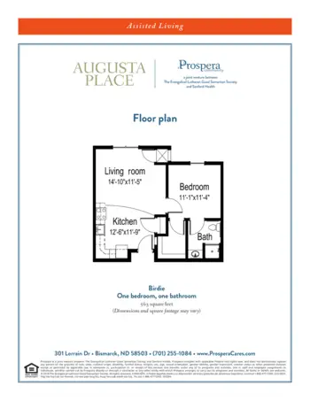 Floorplan of Augusta Place, Assisted Living, Bismarck, ND 2