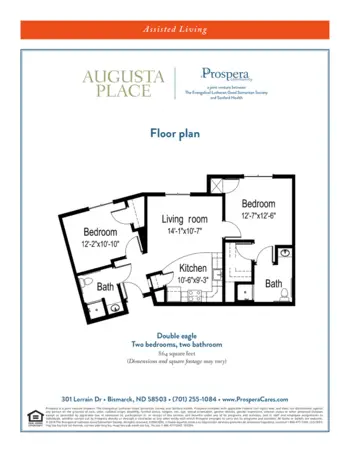 Floorplan of Augusta Place, Assisted Living, Bismarck, ND 4