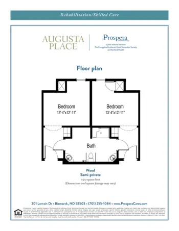 Floorplan of Augusta Place, Assisted Living, Bismarck, ND 8