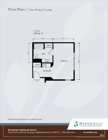 Floorplan of Brookdale Highlands Ranch, Assisted Living, Highlands Ranch, CO 4