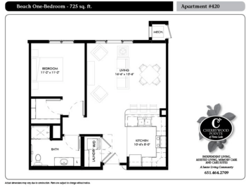 Floorplan of Cherrywood Pointe of Plymouth, Assisted Living, Memory Care, Plymouth, MN 2