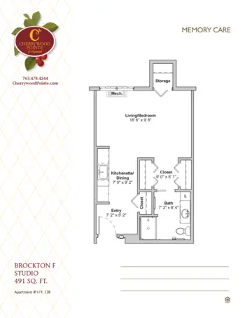 Floorplan of Cherrywood Pointe of Plymouth, Assisted Living, Memory Care, Plymouth, MN 3