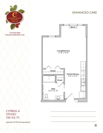 Floorplan of Cherrywood Pointe of Plymouth, Assisted Living, Memory Care, Plymouth, MN 4