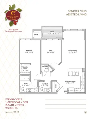 Floorplan of Cherrywood Pointe of Plymouth, Assisted Living, Memory Care, Plymouth, MN 11