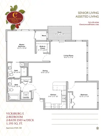 Floorplan of Cherrywood Pointe of Plymouth, Assisted Living, Memory Care, Plymouth, MN 13