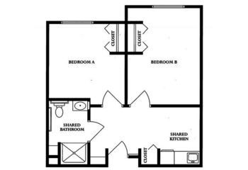 Floorplan of Clarks Summit Senior Living, Assisted Living, South Abington Township, PA 1