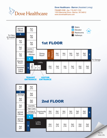 Floorplan of Dove Healthcare - Barron, Assisted Living, Barron, WI 1