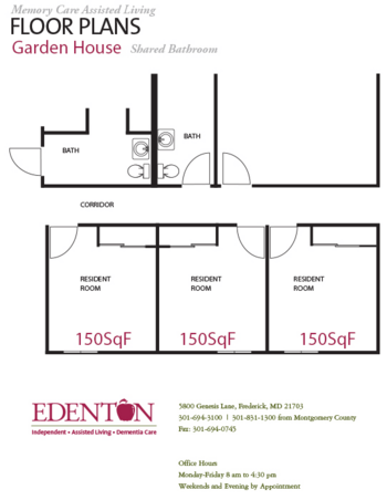 Floorplan of Edenton Retirement Community, Assisted Living, Frederick, MD 3