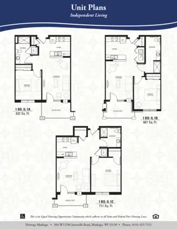 Floorplan of Heritage Muskego, Assisted Living, Memory Care, Muskego, WI 1