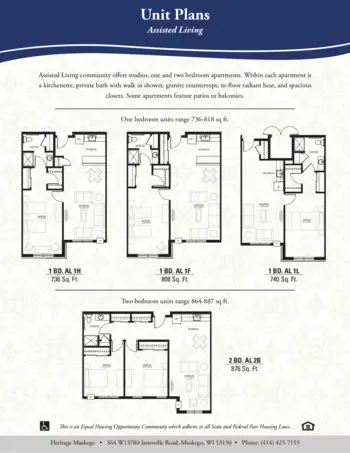 Floorplan of Heritage Muskego, Assisted Living, Memory Care, Muskego, WI 6