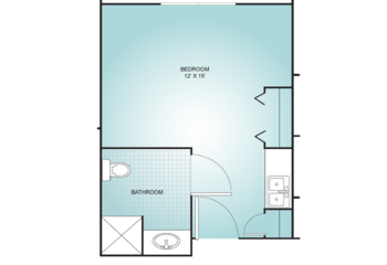 Floorplan of Homeplace of New Bern, Assisted Living, New Bern, NC 4