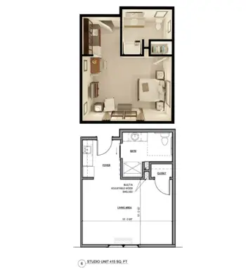 Floorplan of Legacy Village of Cleveland, Assisted Living, Cleveland, TN 7