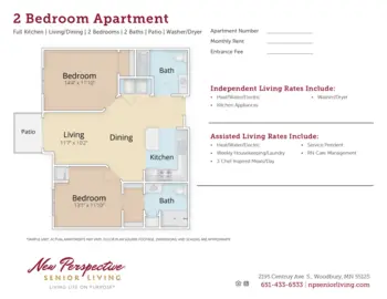 Floorplan of New Perspective Woodbury, Assisted Living, Memory Care, Woodbury, MN 1