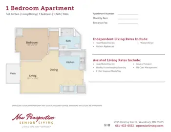 Floorplan of New Perspective Woodbury, Assisted Living, Memory Care, Woodbury, MN 2