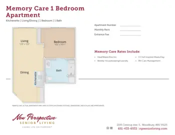 Floorplan of New Perspective Woodbury, Assisted Living, Memory Care, Woodbury, MN 3