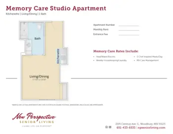 Floorplan of New Perspective Woodbury, Assisted Living, Memory Care, Woodbury, MN 4