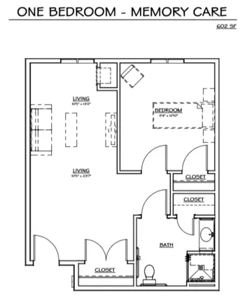 Floorplan of Oak Park Place Green Bay, Assisted Living, Green Bay, WI 2