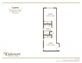Floorplan of Oakmont of Folsom, Assisted Living, Folsom, CA 2