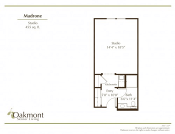 Floorplan of Oakmont of Folsom, Assisted Living, Folsom, CA 8