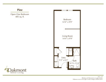 Floorplan of Oakmont of Folsom, Assisted Living, Folsom, CA 9
