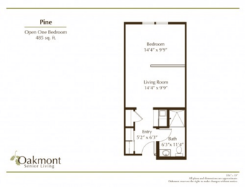 Floorplan of Oakmont of Folsom, Assisted Living, Folsom, CA 10