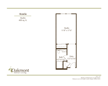 Floorplan of Oakmont of Folsom, Assisted Living, Folsom, CA 11