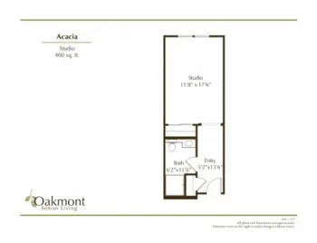 Floorplan of Oakmont of Folsom, Assisted Living, Folsom, CA 12