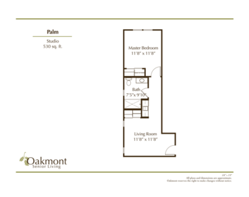 Floorplan of Oakmont of Folsom, Assisted Living, Folsom, CA 13