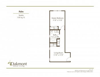 Floorplan of Oakmont of Folsom, Assisted Living, Folsom, CA 14