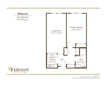 Floorplan of Oakmont of Folsom, Assisted Living, Folsom, CA 15