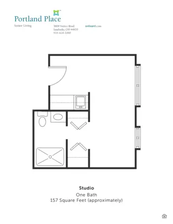 Floorplan of Portland Place, Assisted Living, Sandusky, OH 1