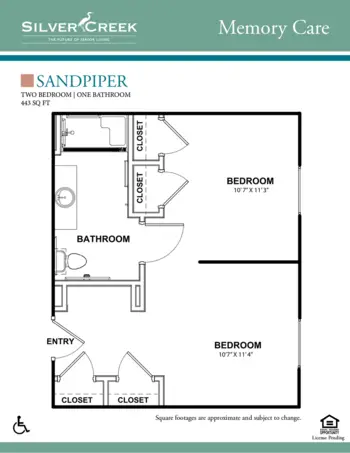 Floorplan of Silver Creek Retirement, Assisted Living, Saint Augustine, FL 14