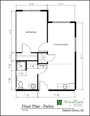 Floorplan of Stoneybrook Suites of Dakota Dunes, Assisted Living, Dakota Dunes, SD 6