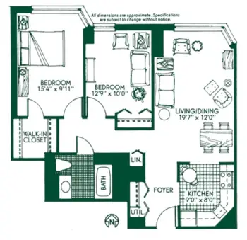 Floorplan of The Kenwood, Assisted Living, Minneapolis, MN 5