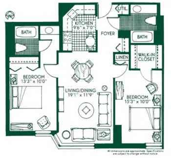 Floorplan of The Kenwood, Assisted Living, Minneapolis, MN 6